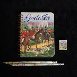 Gödöllő feliratos spirál notesz-ceruza-radír szett