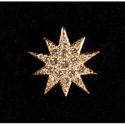 Sisi csillag bross, aranyozott 
