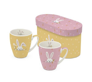 Porcelánbögre 0,35l dobozban,2db-os, Hello & Easter
