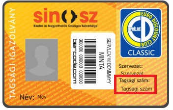 SINOSZ kártya