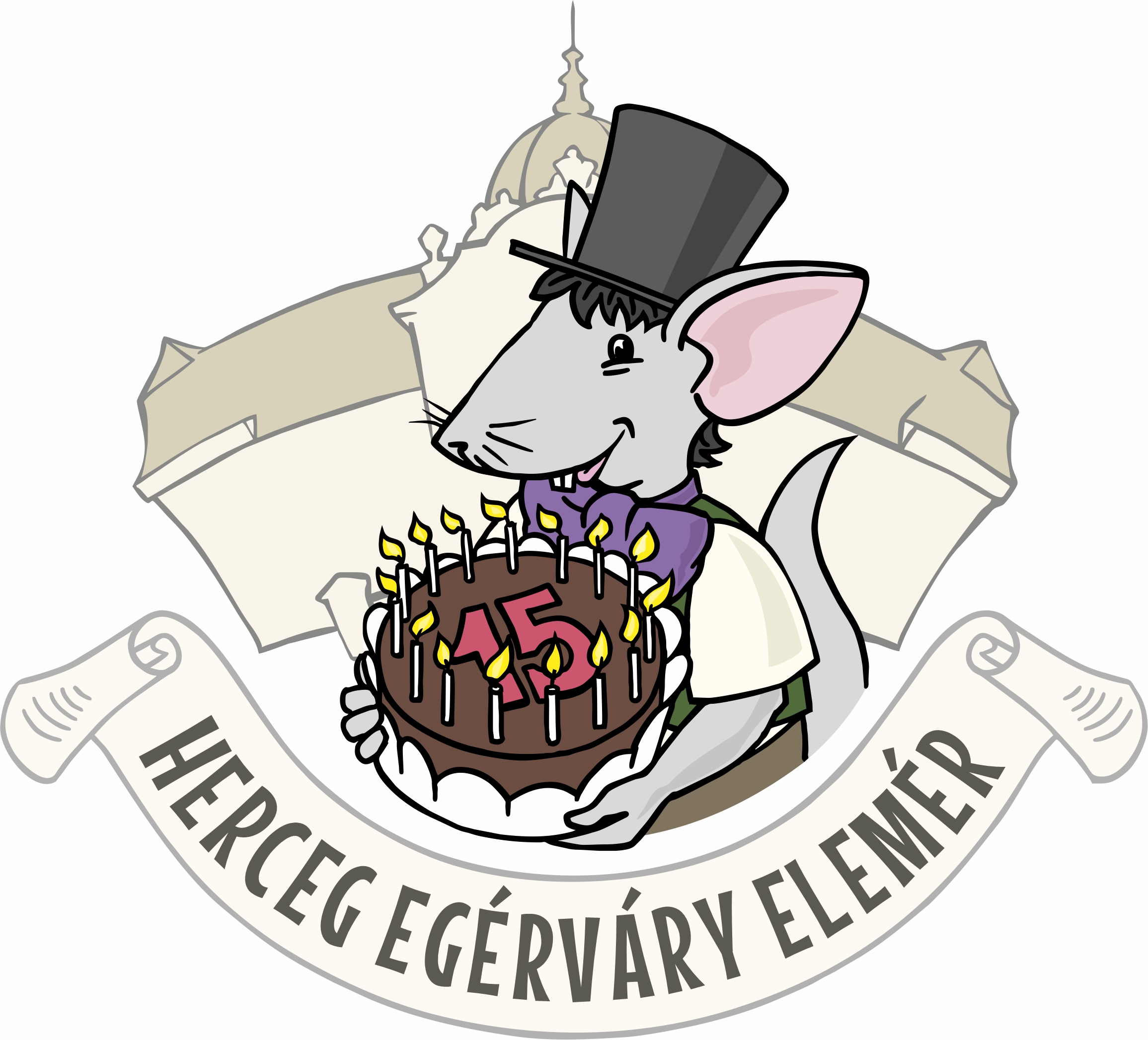 Herceg Egérváry Elemér 15 éves logó